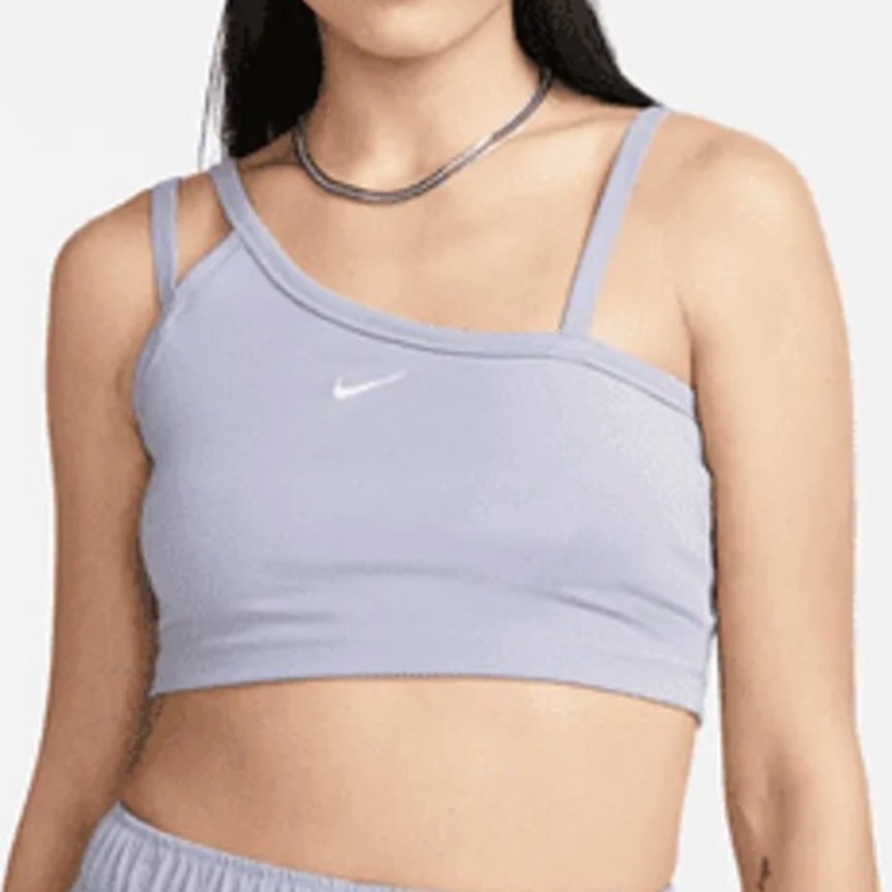 Nike Purple Asymmetrical Crop Top